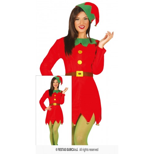 DISFRAZ T-XL ELFA NAVIDAD
