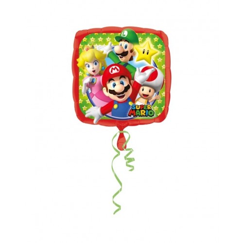   GLOBO 18" FOIL CUADR. MARIO BRO