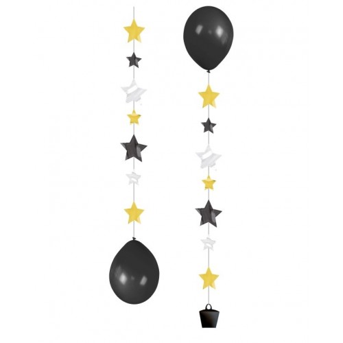 3 CAJA 3 TIRA P/GLOBOS ORO/PLAT/NEGR 1MT
