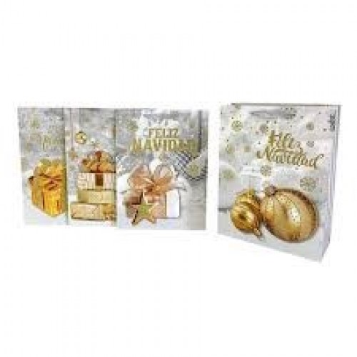 BOLSA PLATA FELIZ NAVIDAD 18X23CM (48492
