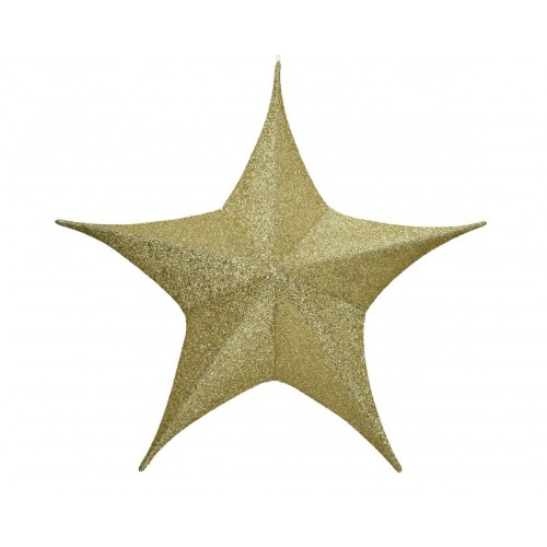 ESTRELLA 5 PUNTAS POLIESTER ORO 42X135CM
