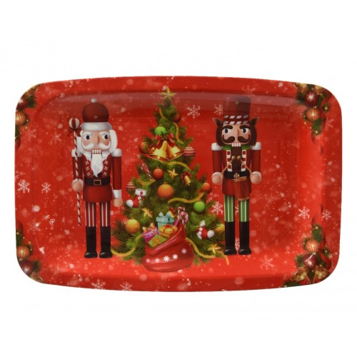 BANDEJA RECT NAVIDAD CASCANUECES 41X29CM