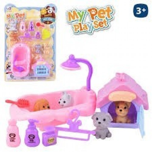 SET 4 MINI MASCOTAS ACCESORIOS