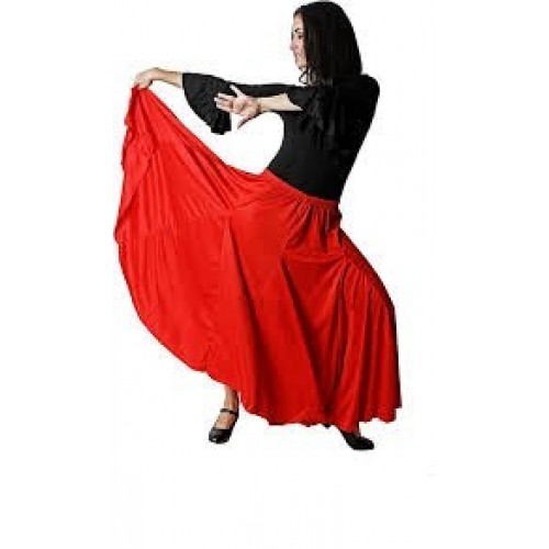  FALDA T-L SEVILLANA ROJA SIN VOLANTE