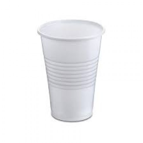 $E 100 VASOS PLASTICO BLANCO 220ML