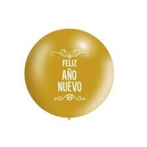 10 GLOBO JUMBO 3FTM94 ORO FELIZ AÑO NUEV