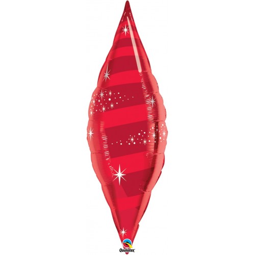 $D GLOBO 38" FOIL LAGRIMA ROJA DESTELLO