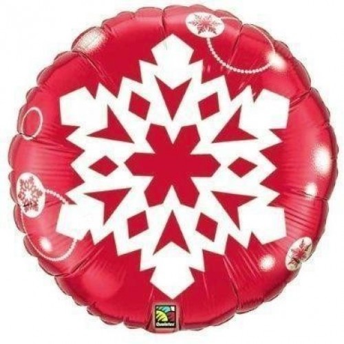 $D GLOBO 18" FOIL ROJO SIMBOLO FRIO NAVI