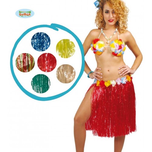 $D FALDA HAWAIANA RAFIA FLOR COL.SUR 56