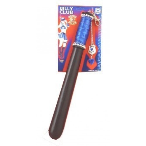 PORRA POLICIA MANGO AZUL C/PIEDRA BLANCA