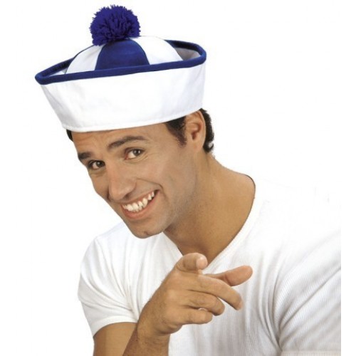 SOMBRERO MARINERO AZUL/BLANCO
