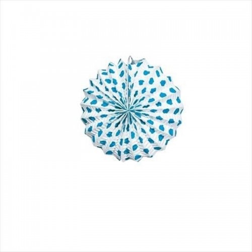 $D FAROL ESFERICO BLANCO TOPO AZUL 22CM