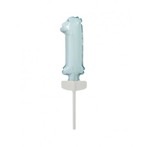 PINCHO TARTA GLOBO N1 AZUL PASTEL 13CM