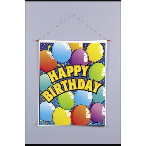 CARTEL BANDERA GLOBO HAPPY BIRTHDAY
