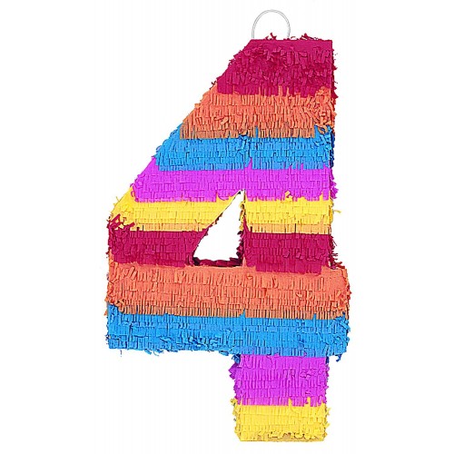 PIÑATA PALO NUMERO 4 MULTICOLOR
