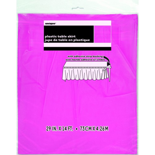 FALDA MESA PLASTICO ROSA FUERT 426X73CM