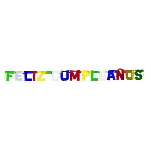 GUIRNALDA FELIZ CUMPLEAÑOS MULTICOLOR