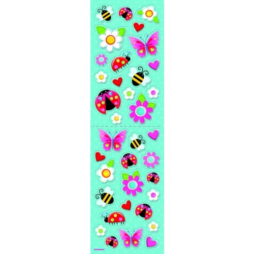 PAQ.350/U STICKERS FLOR/INSECTO COL.SURT