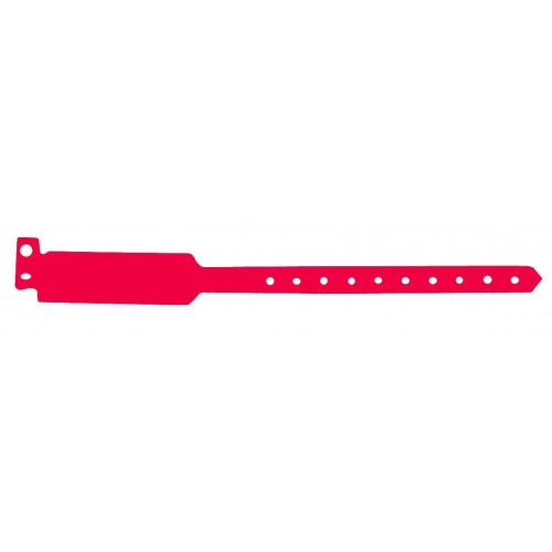 100 PULSERAS PLASTICO ROJO