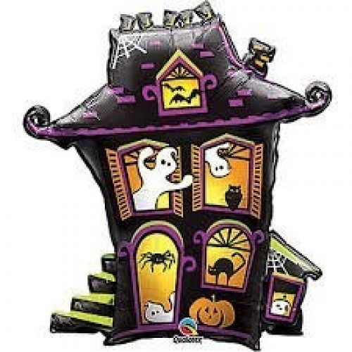 $DGLOBO FORMA CASA FANTASMA HALLOWEEN