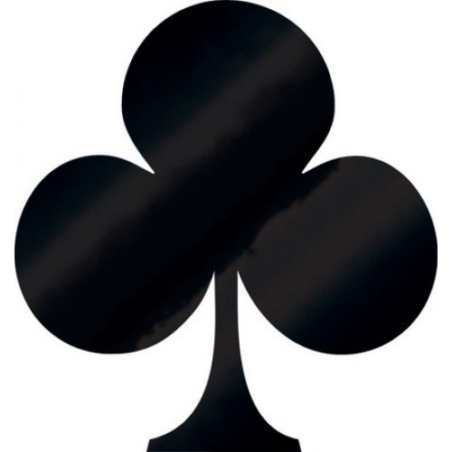  COLGANTE SILUETA POKER TREBOL NEGRO