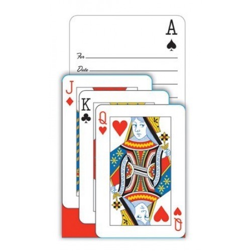 PAQ.8/U INVITACION C/SOBRE CARTAS POKER