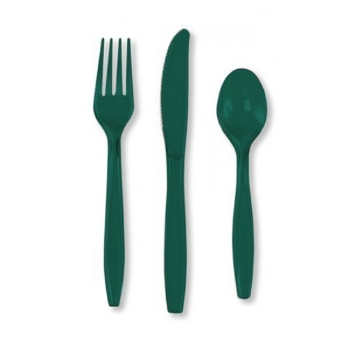   24 CUBIERTOS SURTID VERDE HUNTER
