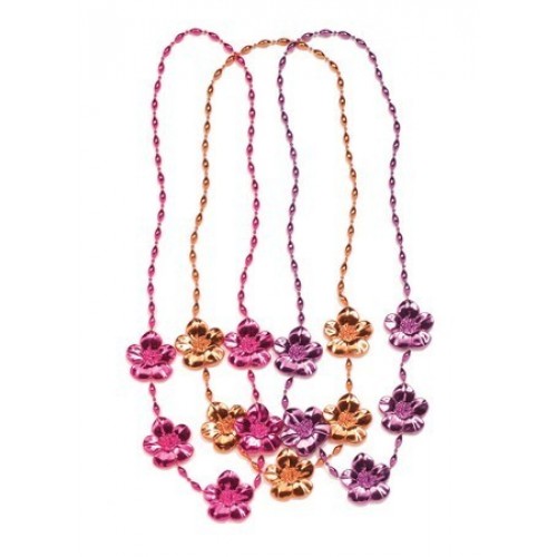 COLLAR FLOR HIBISCUS LILA/ROSA/NARA 43CM