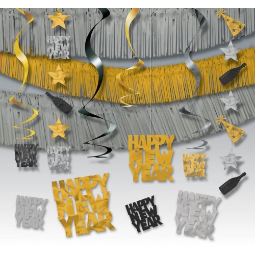 KIT DECORACION HAPPY NEW YEAR OROPLATA