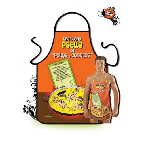 DELANTAL RECETA UNA BUENA PAELLA