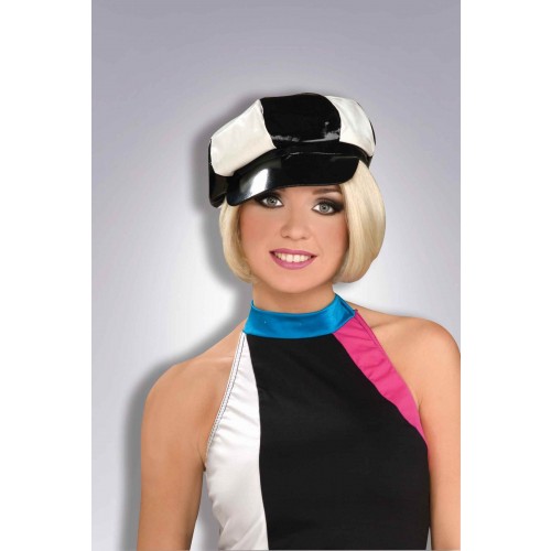 GORRA VISERA AÑO 60 BICOLOR NEGRO/BLANCO