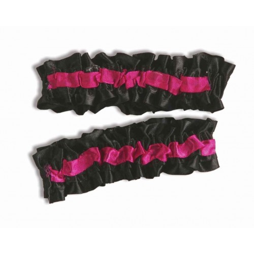PAQ.2/U LIGAS NEGRA/FUCSIA AÑOS 20