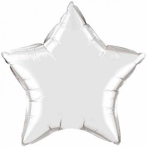  GLOBO 36" FOIL ESTRELLA METAL PLATA