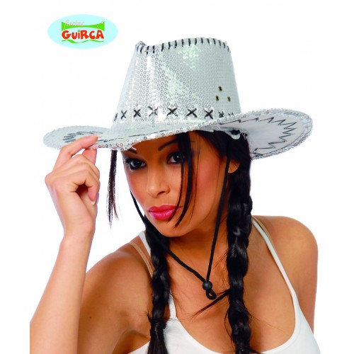  SOMBRERO VAQUERA LENTEJUELAPLATA PA