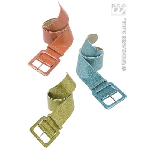CINTURON GLITTER AÑOS 70 3COL.SURT