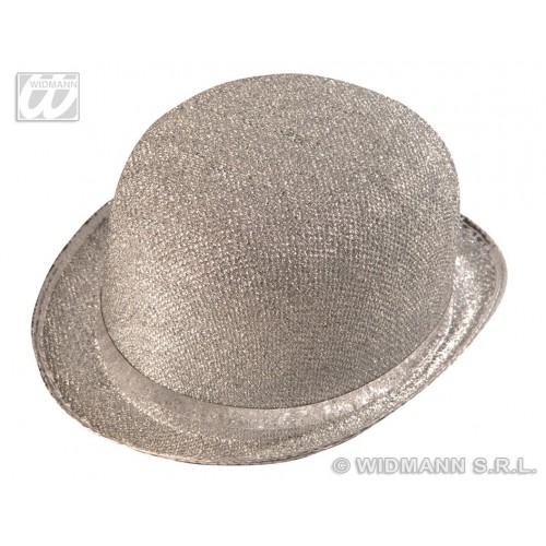   SOMBRERO BOMBIN LAME PLATA
