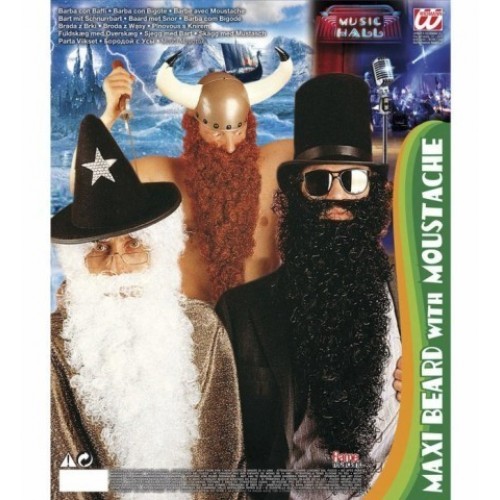 BARBA EXTRA GRANDE C/BIGOTE NEGRA