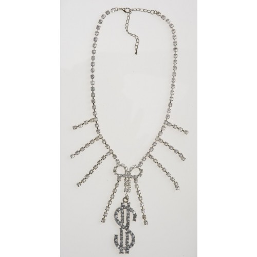 COLLAR MAFIOSA SIMBOLO DOLAR C/STRASS