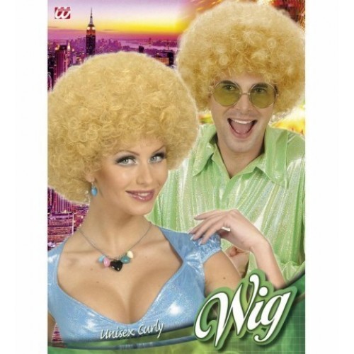 PELUCA RIZADA AFRO RUBIA