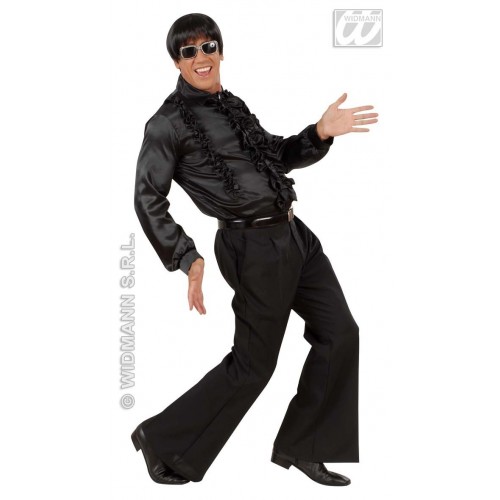$D PANTALON ADULTO T-XL NEGRO AÑOS70