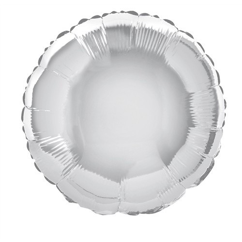   GLOBO 18" FOIL REDONDO PLATA