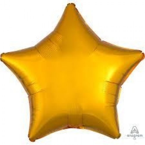   GLOBO 19" FOIL FORMA ESTRELLA ORO