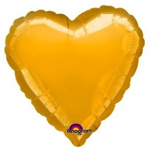   S/G GLOBO 18" FOIL CORAZON ORO