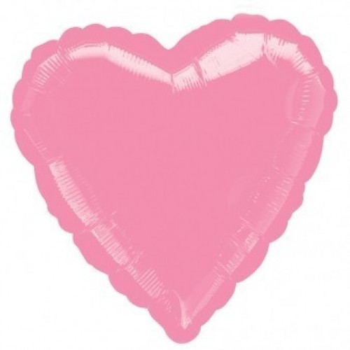   GLOBO 18" FOIL FORMA CORAZON ROSA