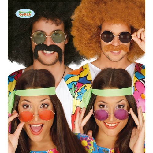 GAFAS REDONDA GRANDE HIPPIE SURT.COLOR