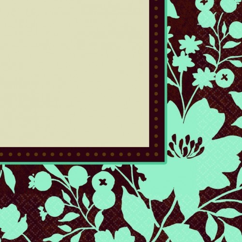 PAQ.16/U SERV.33 2/C COCOA FLORAL