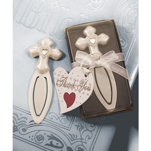 REGALO MARCADOR COMUNION CRUZ BLANC