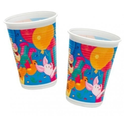 8 VASOS WINNIE POOH BIRTHDAY 200ML