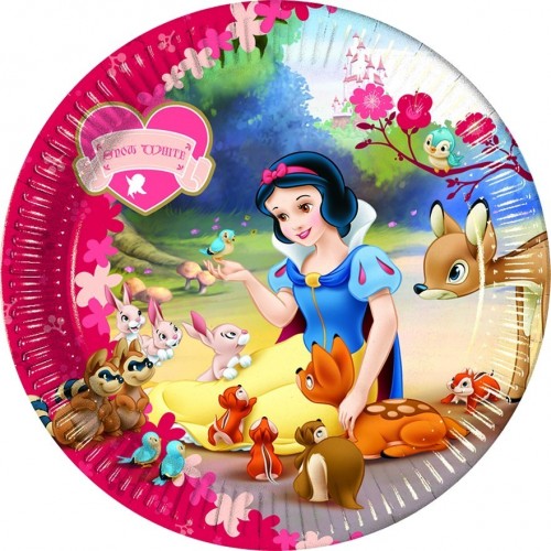 $E 8 PLATOS  BLANCANIEVES 23CM