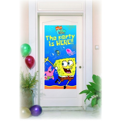 CARTEL DECORACION PUERTA BOB ESPONJA